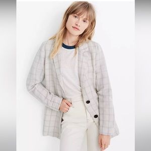 Madewell Dorset Blazer in Windowpane Sz S NWT
